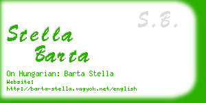 stella barta business card